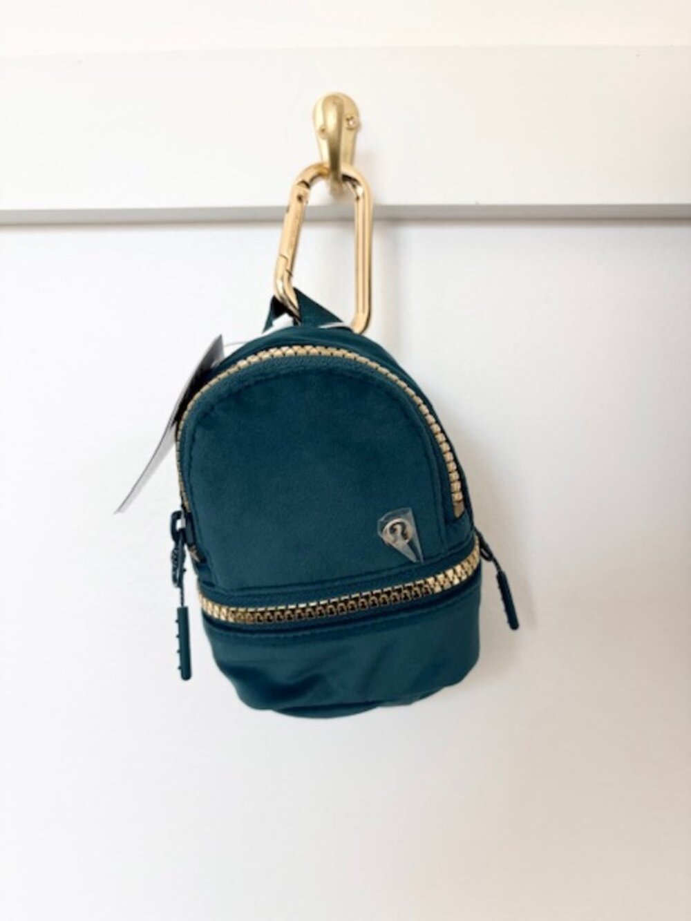 lululemon athletica Mini Backpack Bag Charm in Teal with Gold Hardware - Picture 5 of 6